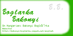boglarka bakonyi business card